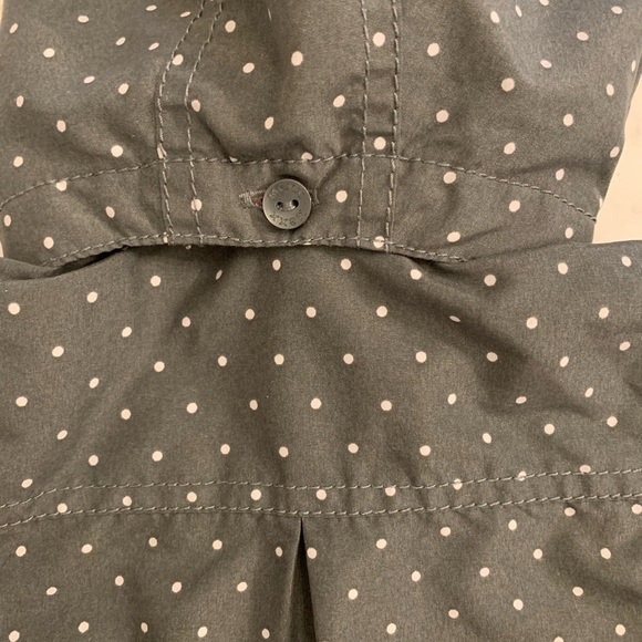 Mexx , girl size 9-12 months, charcoal grey white polka dot spring/fall jacket - Picture 5 of 13